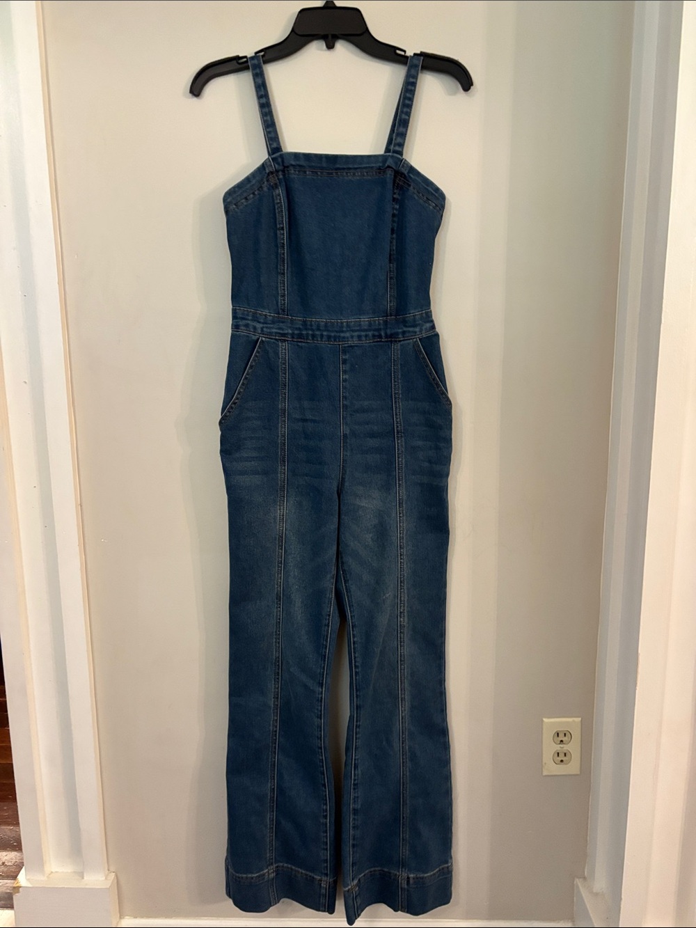 Sincerly Jules Dark Blue Denim One-Piece Jumpsuit